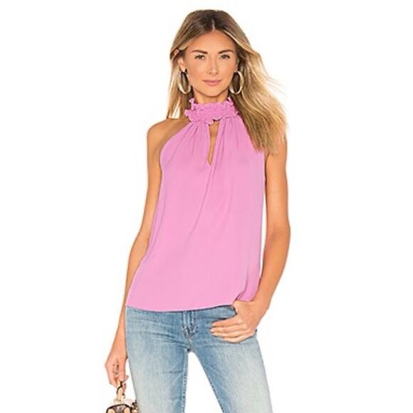 Amanda Uprichard Talita Top in Pompei Pink - Picture 1 of 8